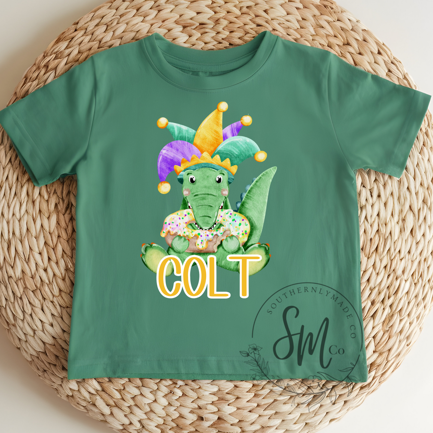 Alligator Mardi Gras Design