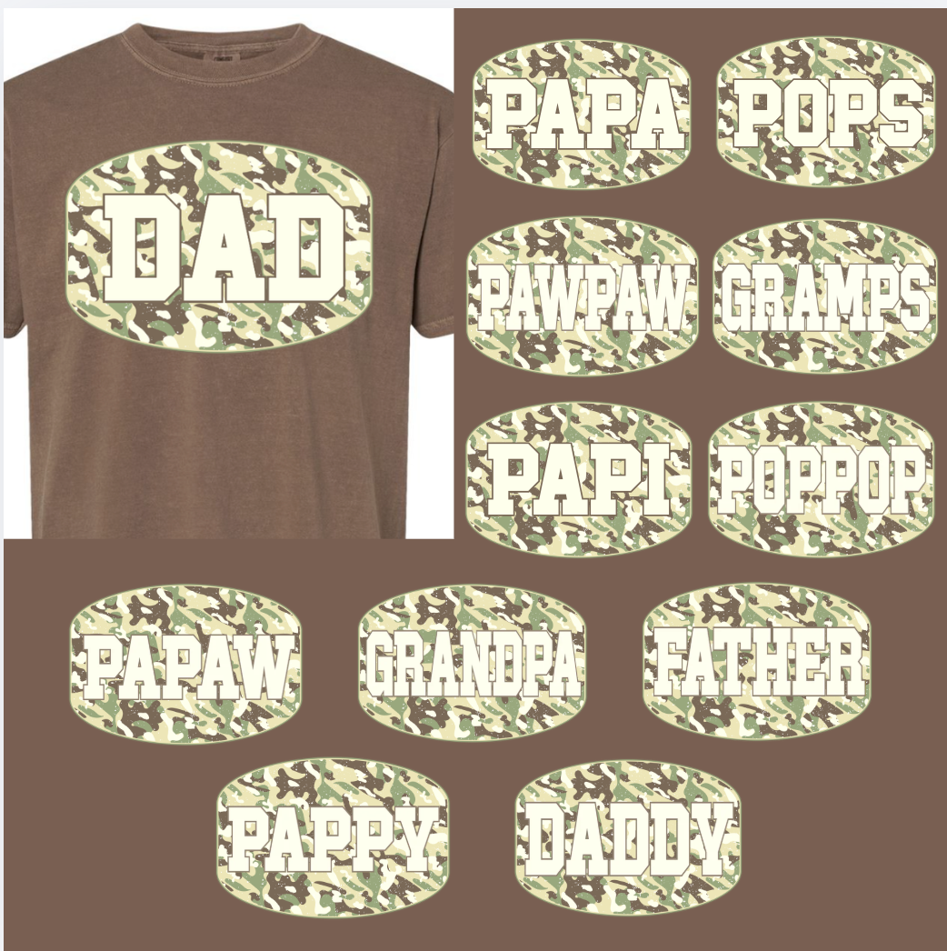 Father's Day Camo Badge T-shirt