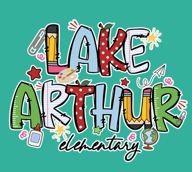 Lake Arthur Elementary School Doodles Tee