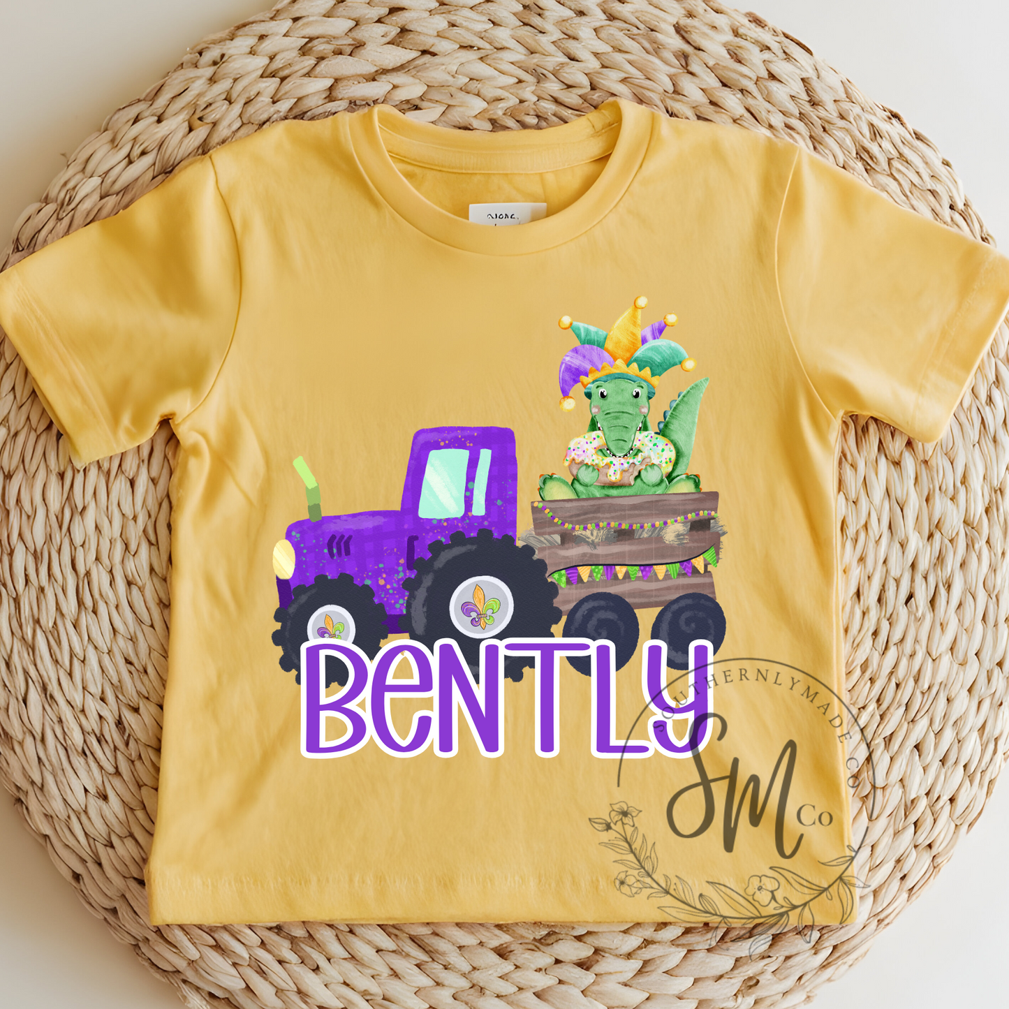 Alligator Mardi Gras Design