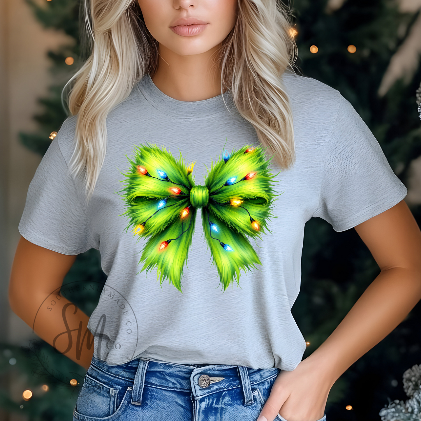 Grinch Bow Design