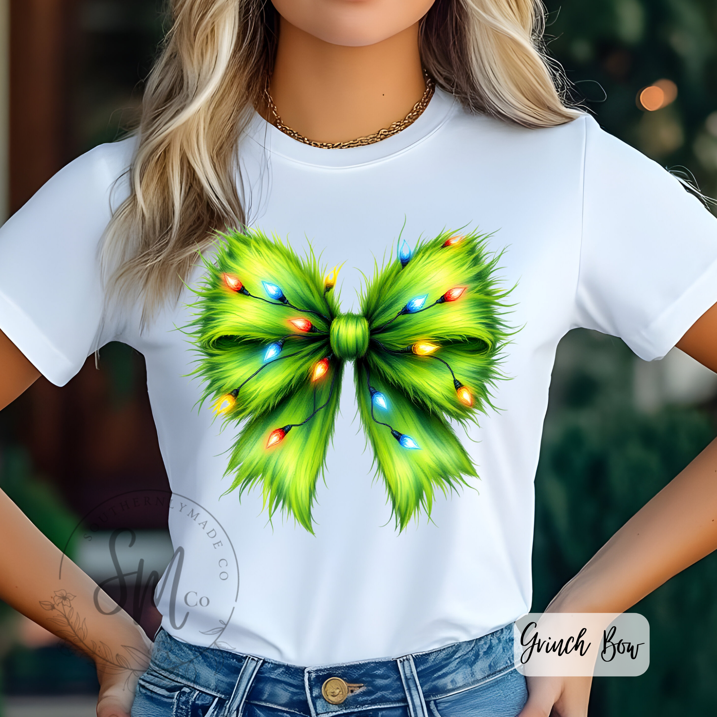 Grinch Bow Design