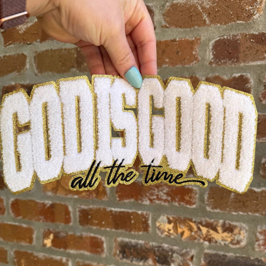 God is Good Chenille Patch Sweatshirt