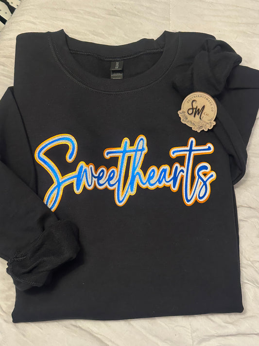 Sweetheart Metallic Puff Sweatshirt