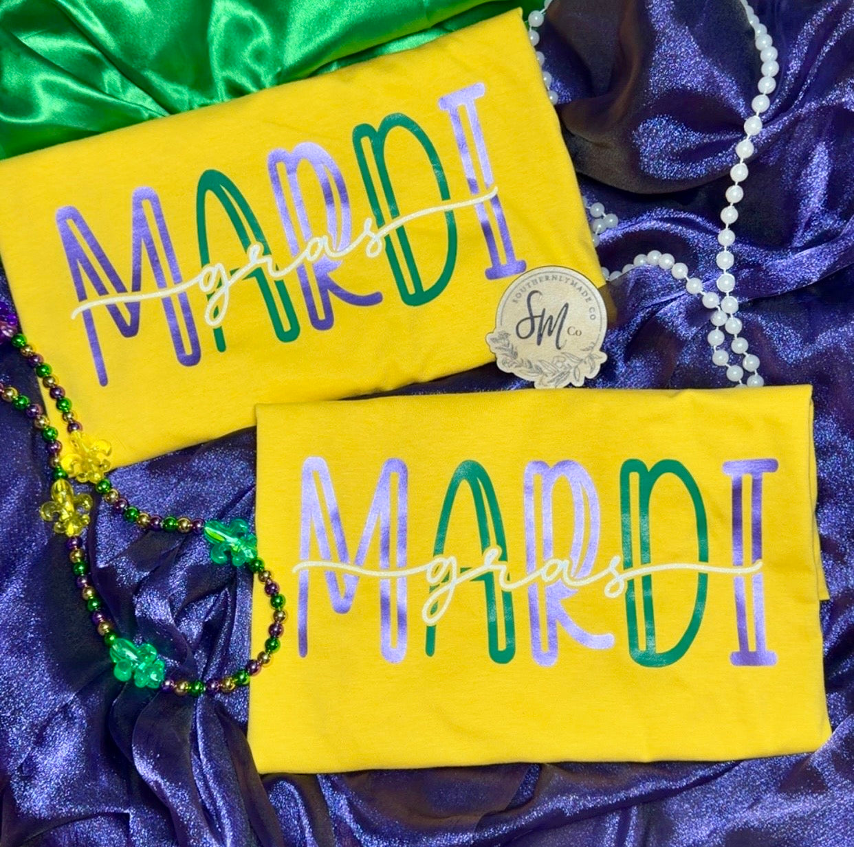 Mardi Gras Metallic/Glitter Design