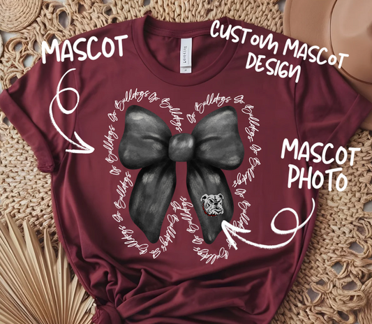 School Spirit Bow Custom Design
