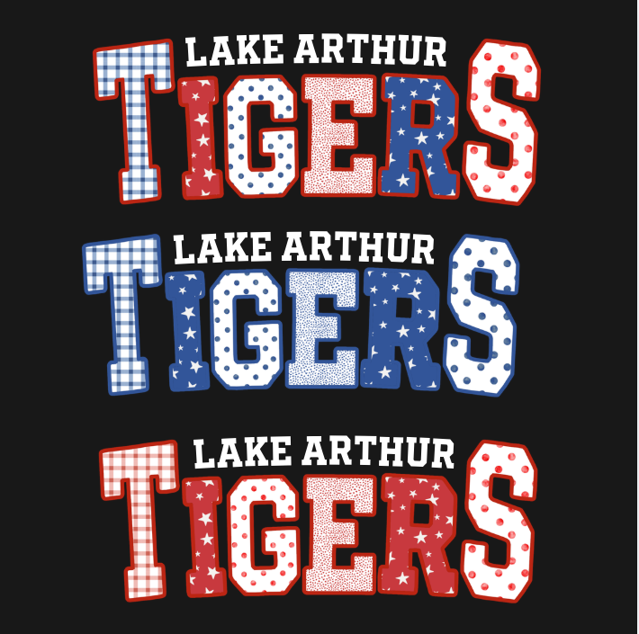 Lake Arthur Tigers Pattern Tee