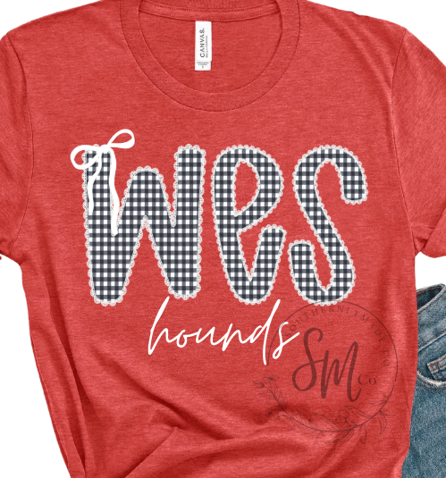 WES Black Plaid Bow Design