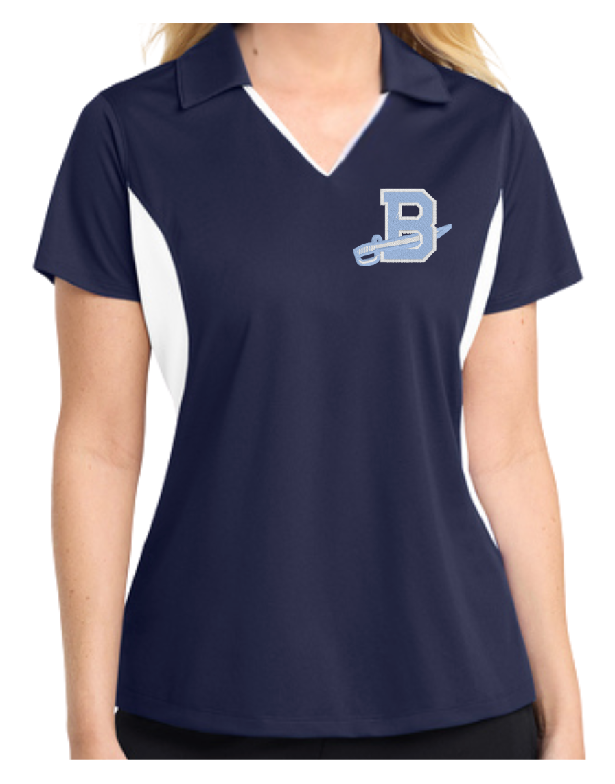 Barbe Bucs Basketabll | Embroidered Sport-tek Side Blocked Micropique Sport Wick Polo {men + women}