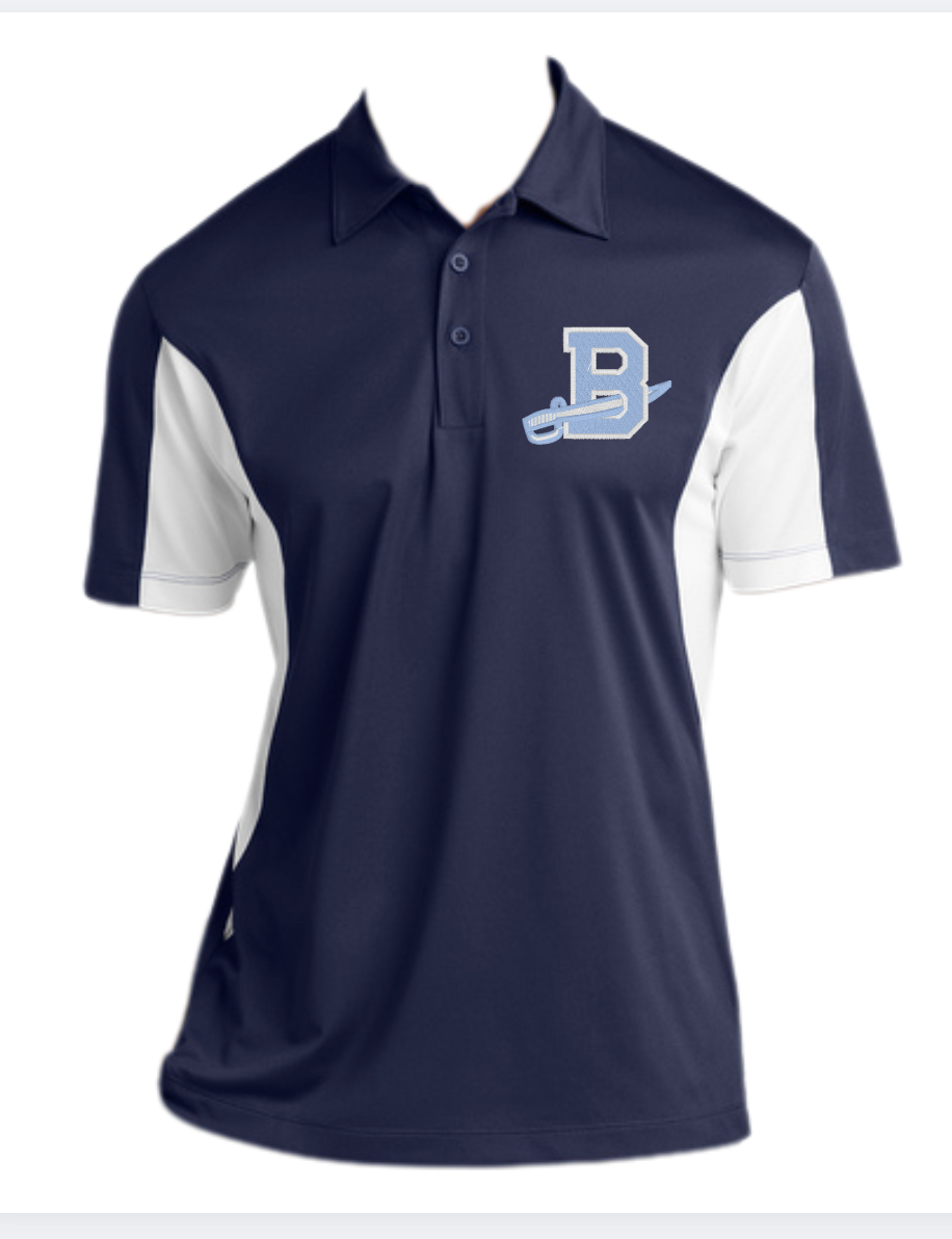 Barbe Bucs Basketabll | Embroidered Sport-tek Side Blocked Micropique Sport Wick Polo {men + women}
