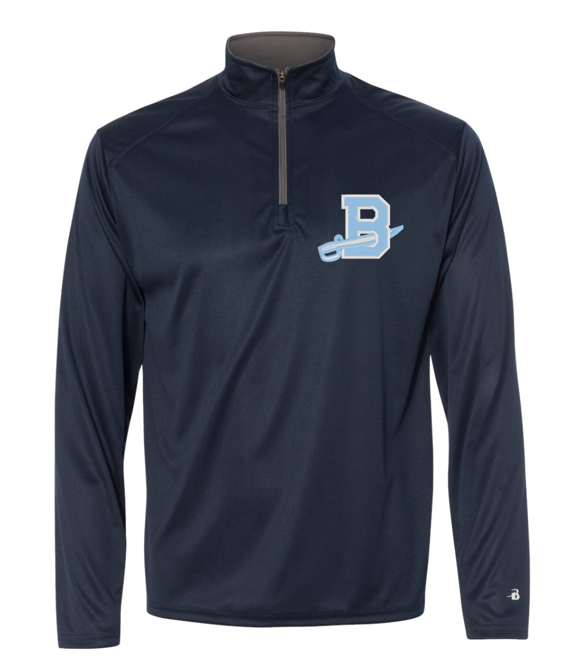 Barbe Bucs Basketball | Embroidered Badger B-Core Quarter Zip Long Sleeve {men + women + youth}
