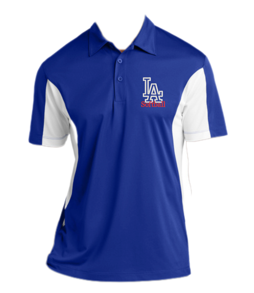 LAHS Softball | Embroidered Sport-tek Side Blocked Micropique Sport Wick Polo {men + women}