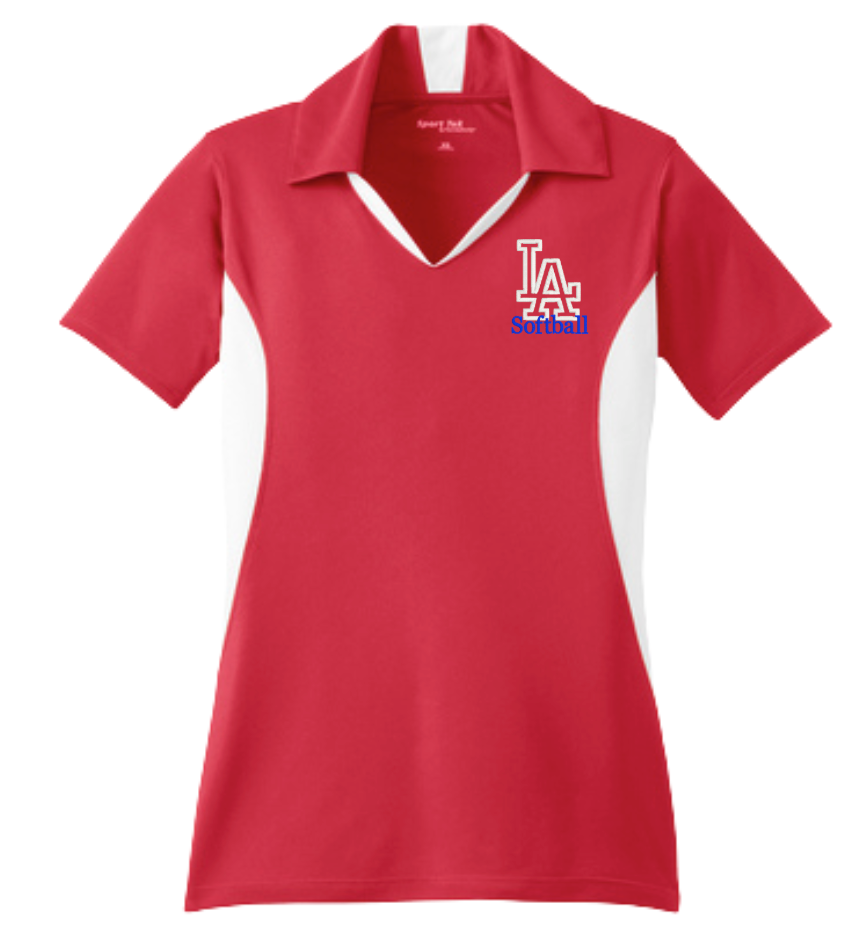 LAHS Softball | Embroidered Sport-tek Side Blocked Micropique Sport Wick Polo {men + women}
