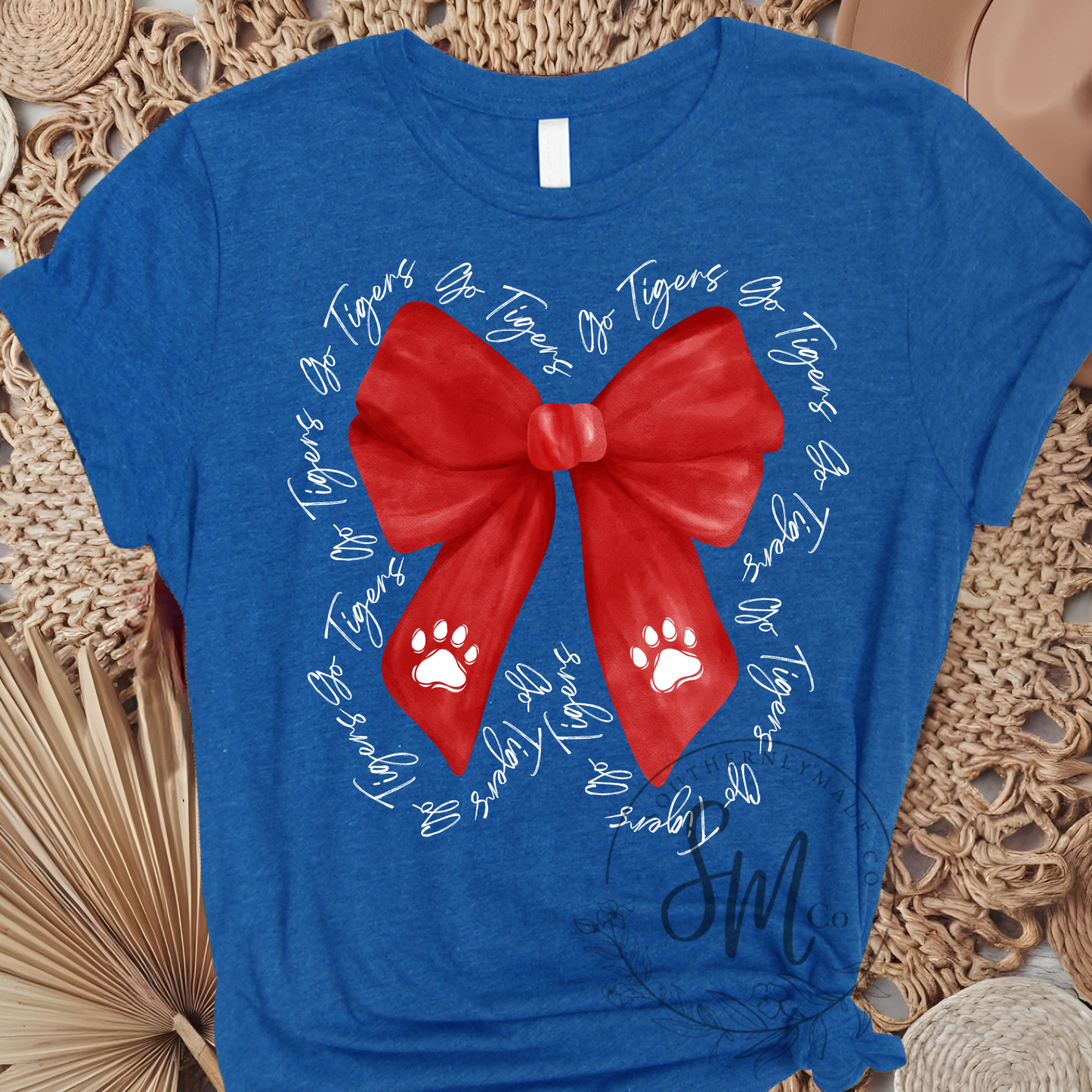 "Go Tigers" Paw Bow (Adult) Transfer